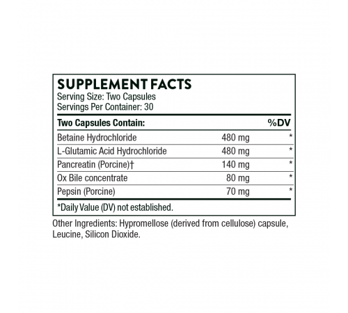 Комплекс пищеварительных ферментов, Advanced Digestive Enzymes, Thorne, 60 капсул