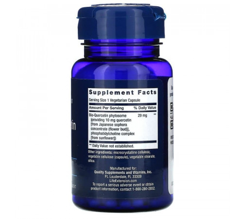 Биокверцитин, Bio-Quercetin, Life Extension, 30 капсул