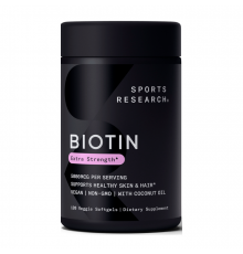 Биотин 5000 мкг, Biotin 5000 mcg, Sports Research, 120 капсул