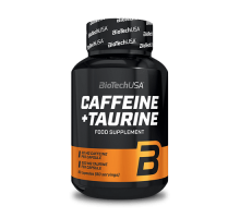 Кофеин + Таурин, Caffeine + Taurine, BioTechUSA, 60 капсул