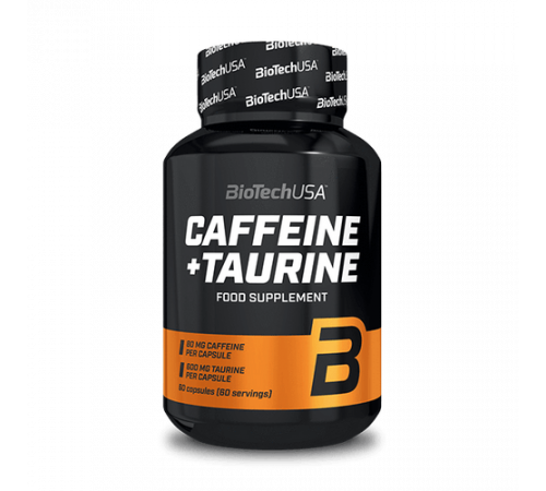Кофеин + Таурин, Caffeine + Taurine, BioTechUSA, 60 капсул