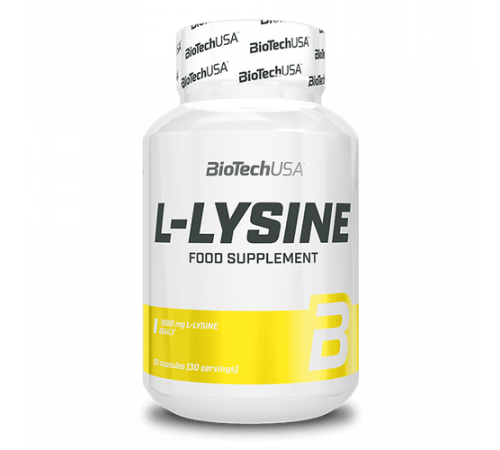 L-Лизин, L-Lysine, BioTechUSA, 90 капсул