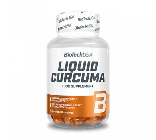 Куркума, Liquid Curcuma, BioTechUSA, 30 капсул