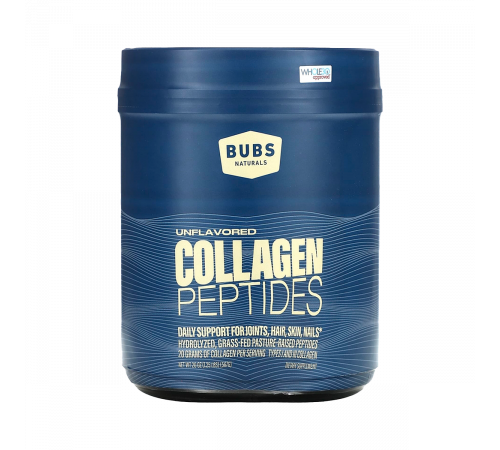 Пептиды коллагена, Collagen Peptides 20OZ, BUBS Naturals, 567 г