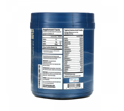 Пептиды коллагена, Collagen Peptides 20OZ, BUBS Naturals, 567 г