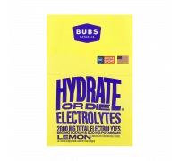 Смесь для приготовления электролитического напитка со вкусом лимона, Hydrate or Die, Bubs Naturals, 20 пакетиков