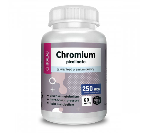 Пиколинат Хрома, Chromium Picolinate, Chikalab, 60 таблеток