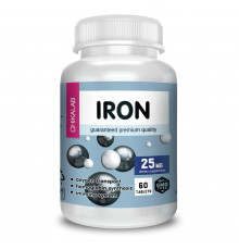 Железо, Iron, Chikalab, 60 таблеток