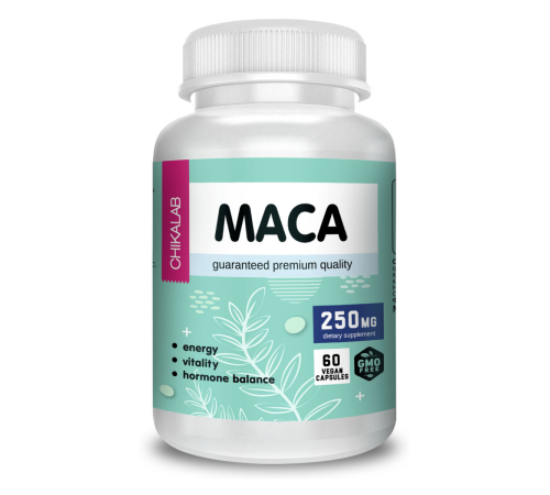 Мака, Maca, Chikalab, 60 вегетарианских капсул