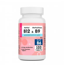 Комплекс Витаминов B6, B9 и B12, Methyl B12 and Methylfolate B9 +B6, Chikalab, 100 таблеток