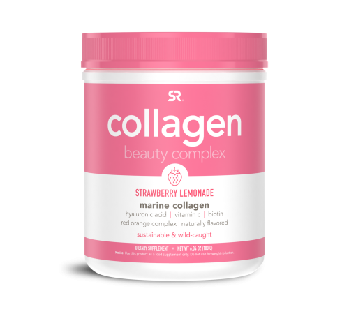 Комплекс морского коллагена со вкусом клубничного лимонада, Collagen Beauty Complex, Sports Research, 180 г