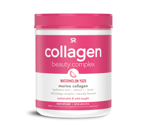 Комплекс морского коллагена со вкусом арбуза и юзу, Collagen Beauty Complex, Sports Research, 181 г