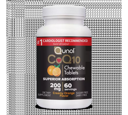 CoQ10 200 mg, Коэнзим 200 мг, Qunol, 60 таблеток