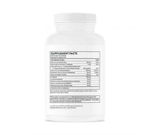 Добавка для поддержки эмоционального баланса, Emotion Balance Support (Deproloft-HF), Thorne, 120 капсул