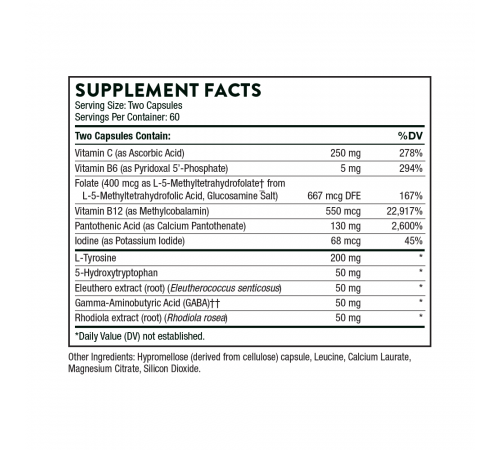 Добавка для поддержки эмоционального баланса, Emotion Balance Support (Deproloft-HF), Thorne, 120 капсул