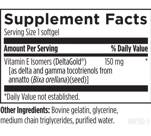 Витамин E, Annatto-E 150, Designs for Health, 30 гелевых капсул