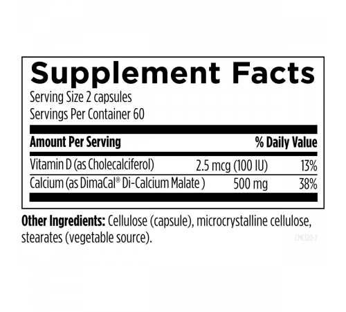 Малат кальция, Calcium Malate, Designs for Health, 120 капсул