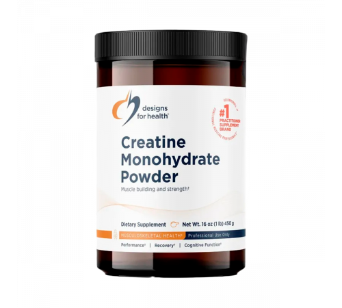 Креатин моногидрат, Creatine Monohydrate Powder, Designs for Health, 450 г