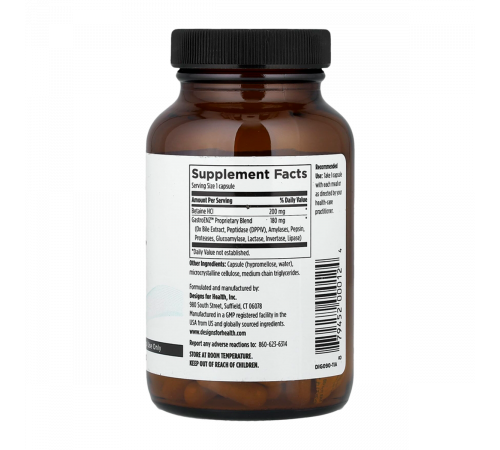 Пищеварительные ферменты, Digestzymes, Designs for Health, 90 капсул