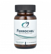 Хелатное железо Ferrochel, Ferrochel Iron Chelate, Designs for Health, 120 вегетарианских капсул