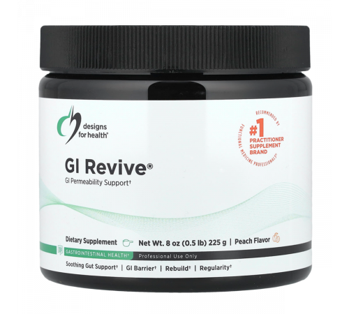 Комплекс для ЖКТ с персиковым вкусом, GI Revive, Designs for Health, 225 г