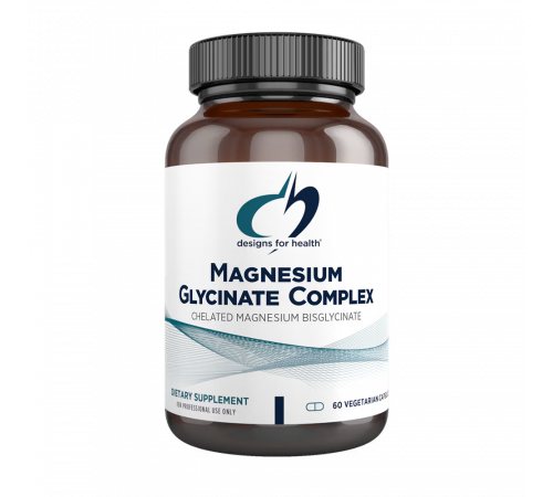 Комплекс глицината магния, Magnesium Glycinate Complex, Designs For Health, 120 вегетарианских капсул