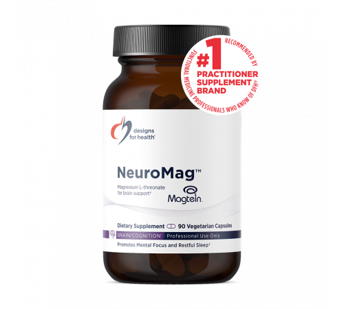 L-треонат магния, NeuroMag, Designs For Health, 90 вегетарианских капсул