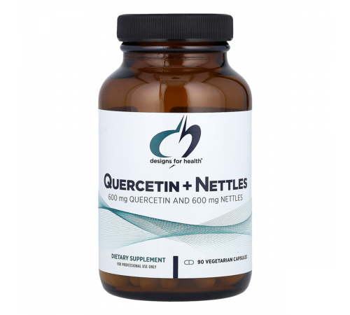 Кверцетин с крапивой, Quercetin + Nettles, Designs For Health, 90 вегетарианских капсул