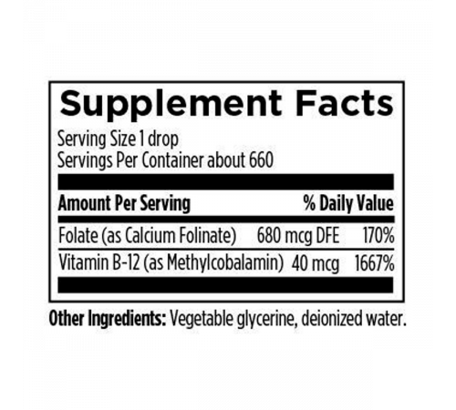 Фолат в жидкой форме, Super Liquid Folate, Designs For Health, 30 мл