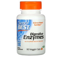 Пищеварительные ферменты, Digestive Enzymes, Doctor's Best, 90 вегетарианских капсул