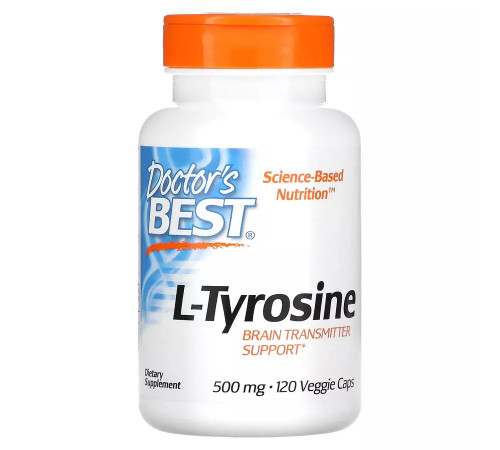 L-Тирозин 500 мг, L-Tyrosine 500 mg, Doctor's Best, 120 вегетарианских капсул