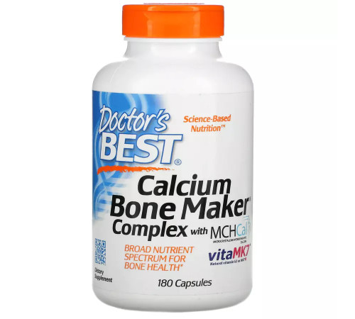 Мультивитамины с кальцием, Calcium Bone Maker with MCHCal, Doctor's Best, 180 капсул