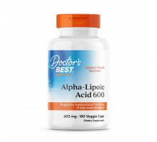 Альфа-липоевая кислота, Doctor's Best Alpha-Lipoic Acid 600 мг, 180 вегетарианских капсул
