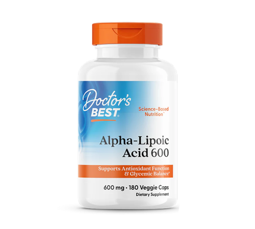 Альфа-липоевая кислота, Doctor's Best Alpha-Lipoic Acid 600 мг, 180 вегетарианских капсул