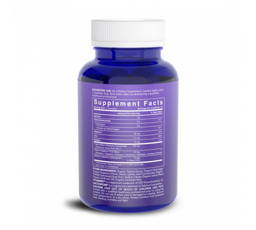 Комплекс Бузины 150 мг + Витамин C, Цинк и Пробиотики, Elderberry Gummies 150mg + C, Zn & Probiotic Organic, Sports Research, 60 жевательных капсул