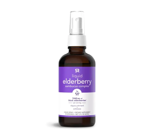 Жидкий спрей с комплексом бузины, Elderberry Spray, Sports Research, 60 мл