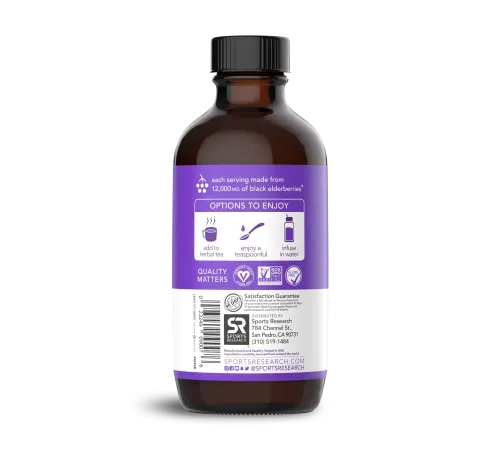 Сироп из бузины, Elderberry Syrup, Sports Research, 120 мл