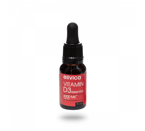 Жидкий Витамин Д3 600 МЕ, D3 Essential 600 IU, Elivica, 15 мл
