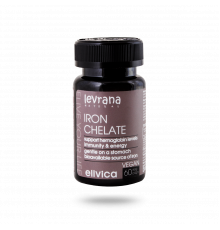 Железо, Iron Chelate, Elivica, 60 вегетарианских капсул