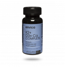 Витамин К2 + Д3 с Кальцием, K2 + D3 + Ca Сomplete, Elivica, 60 капсул