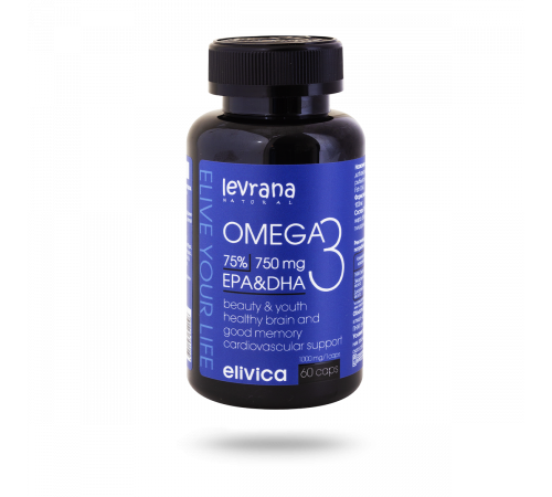 Омега-3, Omega-3, Elivica, 60 капсул