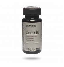 Цинк с Витамином В2, Zinc with Vitamin B2, Elivica, 60 вегетарианских капсул