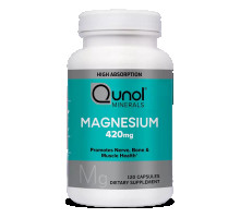 Магний 420 мг, Extra Strength Magnesium 420 mg, Qunol, 120 капсул