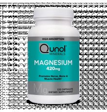 Магний 420 мг, Extra Strength Magnesium 420 mg, Qunol, 120 капсул