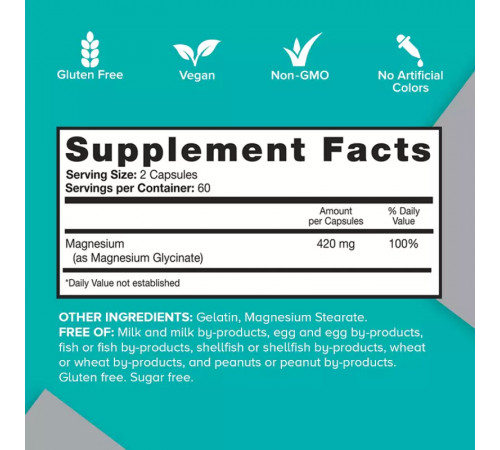 Магний 420 мг, Extra Strength Magnesium 420 mg, Qunol, 120 капсул