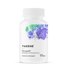 Железо с кофакторами, Ferrasorb, Thorne Research, 60 капсул