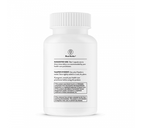 Железо с кофакторами, Ferrasorb, Thorne Research, 60 капсул