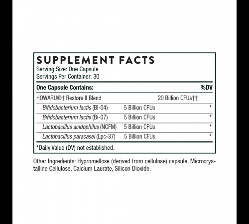 Пробиотик FloraSport 20B, Thorne, 30 капсул