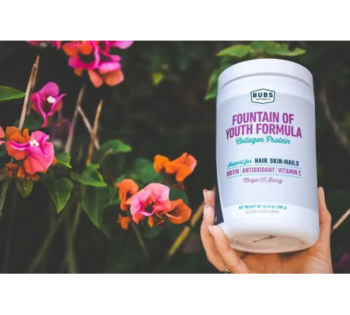 Комплекс коллагена с антиоксидантами, Fountain of Youth Formula, Bubs Naturals (288 g)