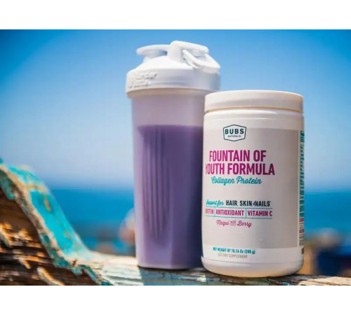 Комплекс коллагена с антиоксидантами, Fountain of Youth Formula, Bubs Naturals (288 g)